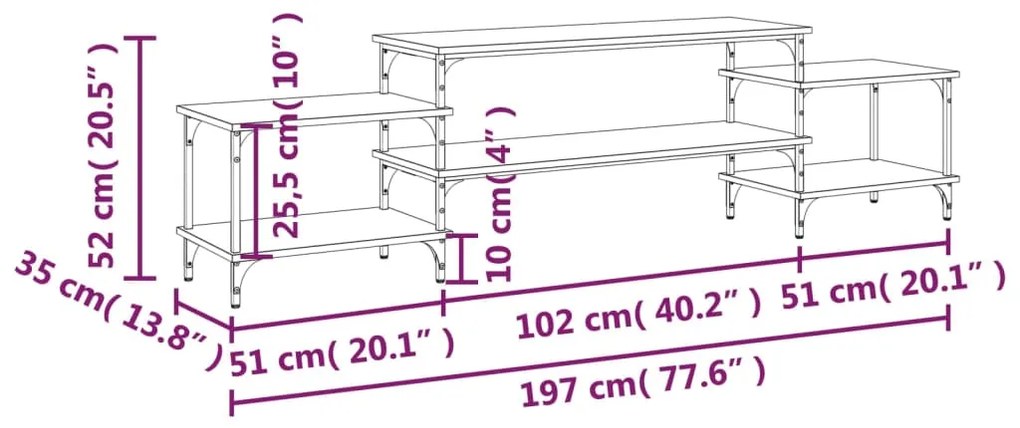 ΈΠΙΠΛΟ ΤΗΛΕΟΡΑΣΗΣ ΚΑΠΝΙΣΤΗ ΔΡΥΣ 197X35X52 ΕΚ. ΕΠΕΞ. ΞΥΛΟ 826327