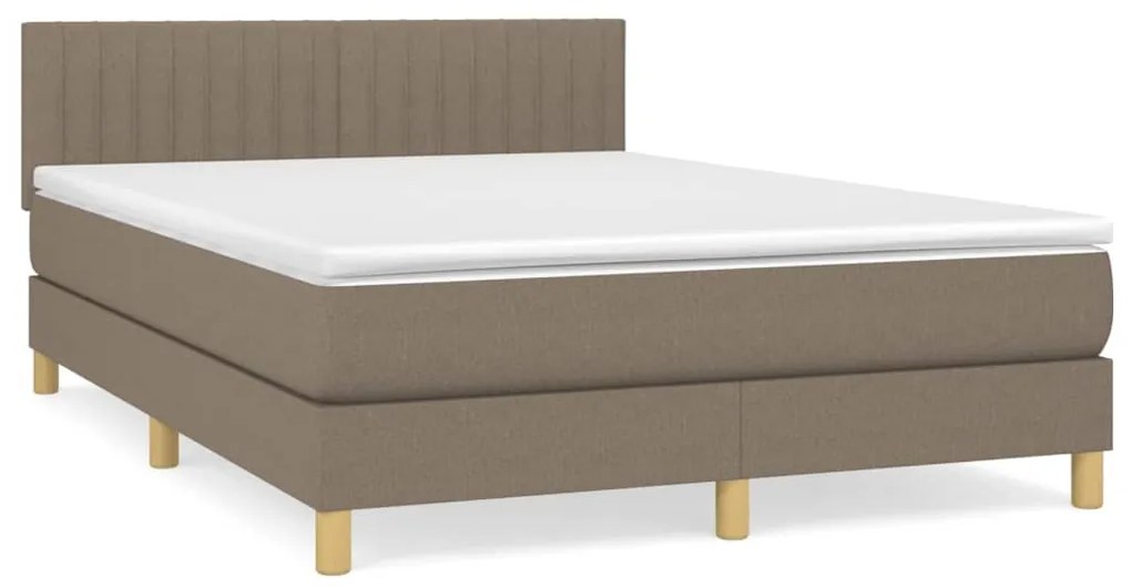 ΚΡΕΒΑΤΙ BOXSPRING ΜΕ ΣΤΡΩΜΑ TAUPE 140X190 ΕΚ. ΥΦΑΣΜΑΤΙΝΟ 3140773