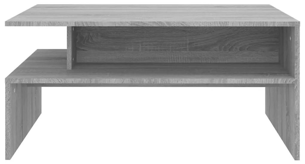 Τραπεζάκι Σαλονιού Γκρι Sonoma 90x60x42,5 εκ.Επεξεργασμένο Ξύλο - Γκρι