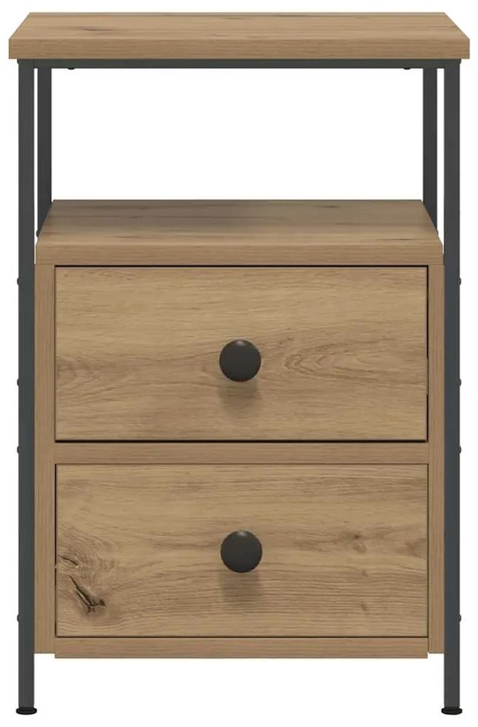 vidaXL Κομοδίνο τεχνίτης Δρυς 34x35,5x50 εκ. από Επεξεργασμένο Ξύλο