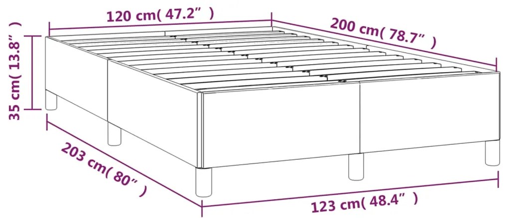 ΠΛΑΙΣΙΟ ΚΡΕΒΑΤΙΟΥ TAUPE 120X200 ΕΚ. ΥΦΑΣΜΑΤΙΝΟ 347054