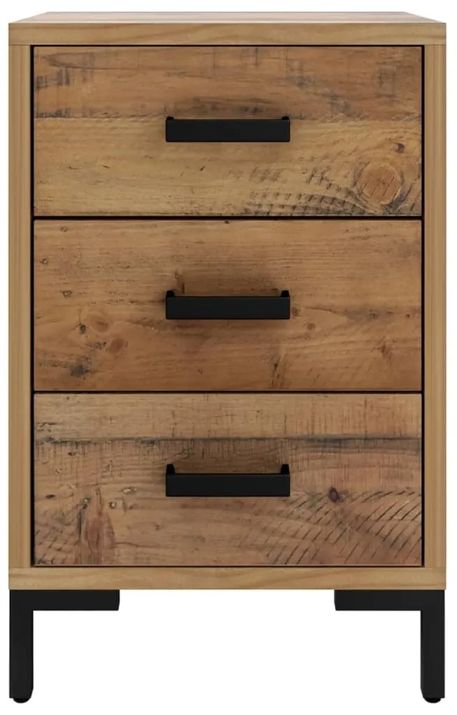 vidaXL Κομοδίνο Καφέ 40 x 30 x 55 εκ. από Μασίφ Ξύλο Πεύκου