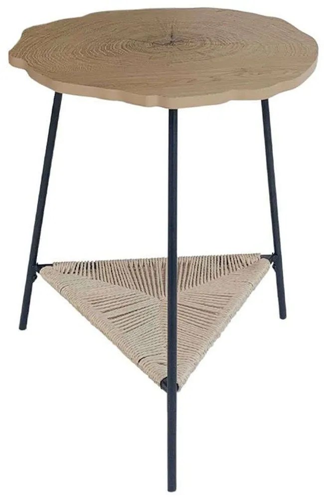 Τραπεζάκι Σαλονιού Tree 04-0964 46x46x52cm Natural-Black