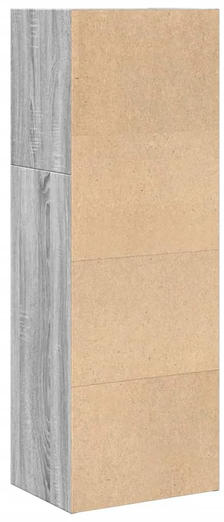 vidaXL Βιβλιοθήκη Γκρι Sonoma 40x30x114 εκ. από Επεξεργασμένο Ξύλο