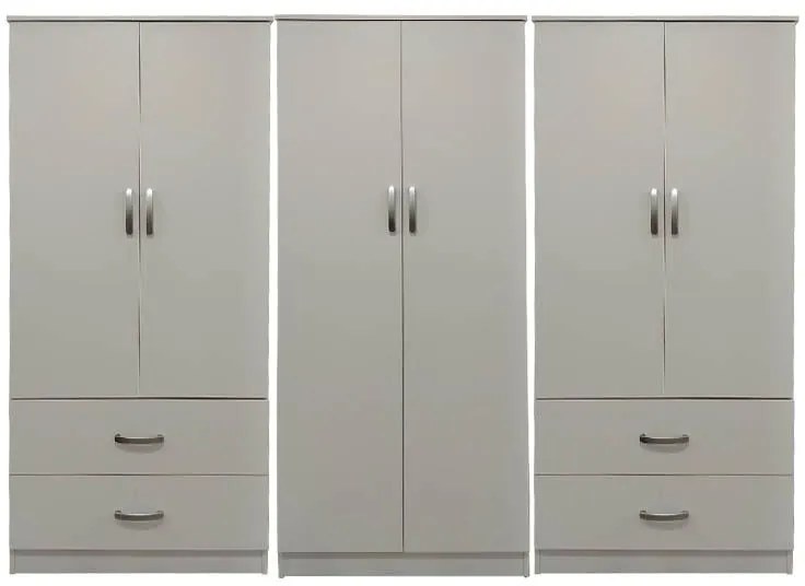 Ντουλάπα εξάφυλλη Lego λευκή 240x42x180εκ 240x42x180 εκ.