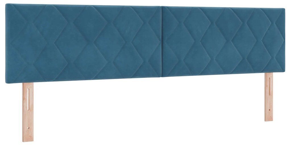 vidaXL Κρεβάτι Box Spring με Στρώμα Σκούρο Μπλε 180x200 εκ. Βελούδο