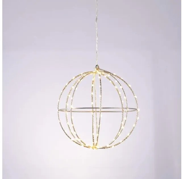Χριστουγεννιάτικη Μπάλα με 96 Mini LED Φ20 ACA-X069614226-Κίτρινο X069614226