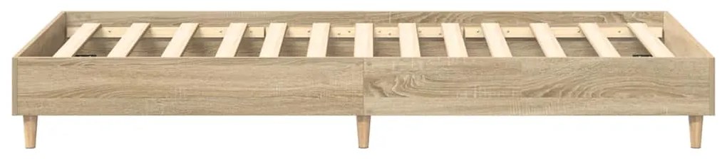 vidaXL Πλαίσιο κρεβατιού χωρίς στρώμα Sonoma Oak 90x190 cm