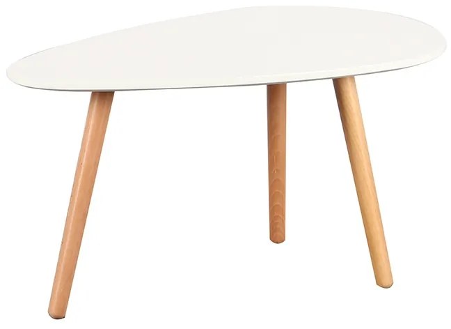 Τραπέζι Σαλονιού TAMY Φυσικό/Λευκό Ξύλο/MDF 75x43x40cm