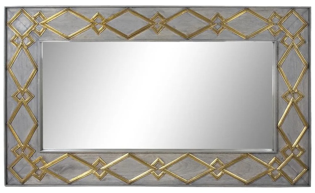 Τοίχο καθρέφτη DKD Home Decor Γκρι Χρυσό Σύγχρονη 154 x 5 x 92 cm