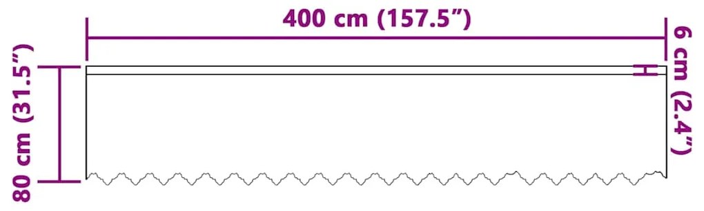 vidaXL Κουρτίνες με κουρτίνες Λευκό 400 x 80 cm Πολυεστέρας
