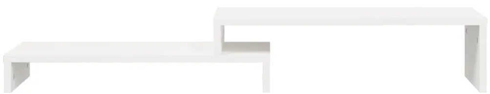 vidaXL Βάση Οθόνης Λευκή (52-101)x22x14 εκ. από Μασίφ Ξύλο Πεύκου