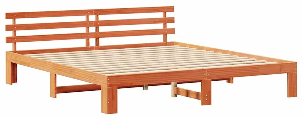vidaXL Σκελετός Κρεβατιού Καφέ 180 x 200 cm Μασίφ ξύλο πεύκου