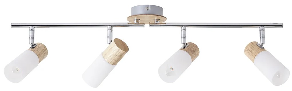 Σποτ Πολύφωτο Brilliant Babsan 51432/50 Chrome/Natural Wood
