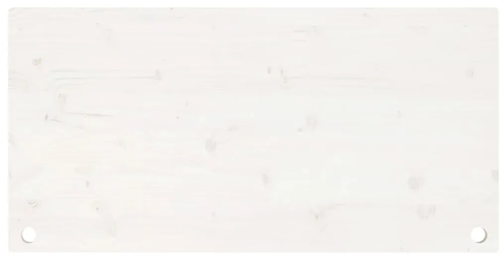 vidaXL Επιφάνεια Γραφείου Λευκή 110x55x2,5 εκ. από Μασίφ Ξύλο Πεύκου