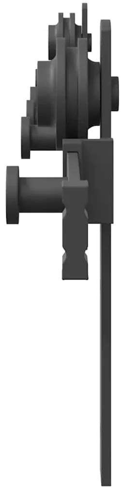 vidaXL Κιτ υλικού συρόμενης πόρτας 152 cm χάλυβα μαύρο