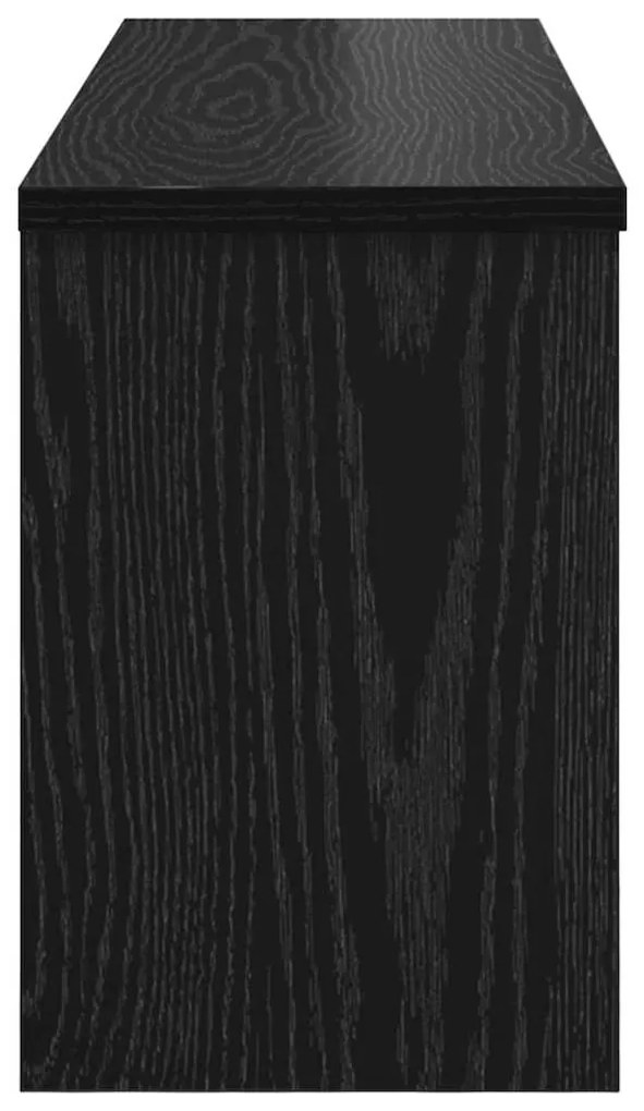 vidaXL Τοίχου Κρεμάστρα Μαύρη Οξυά 80 x 20 x 30 cm Επεξεργασμένο ξύλο