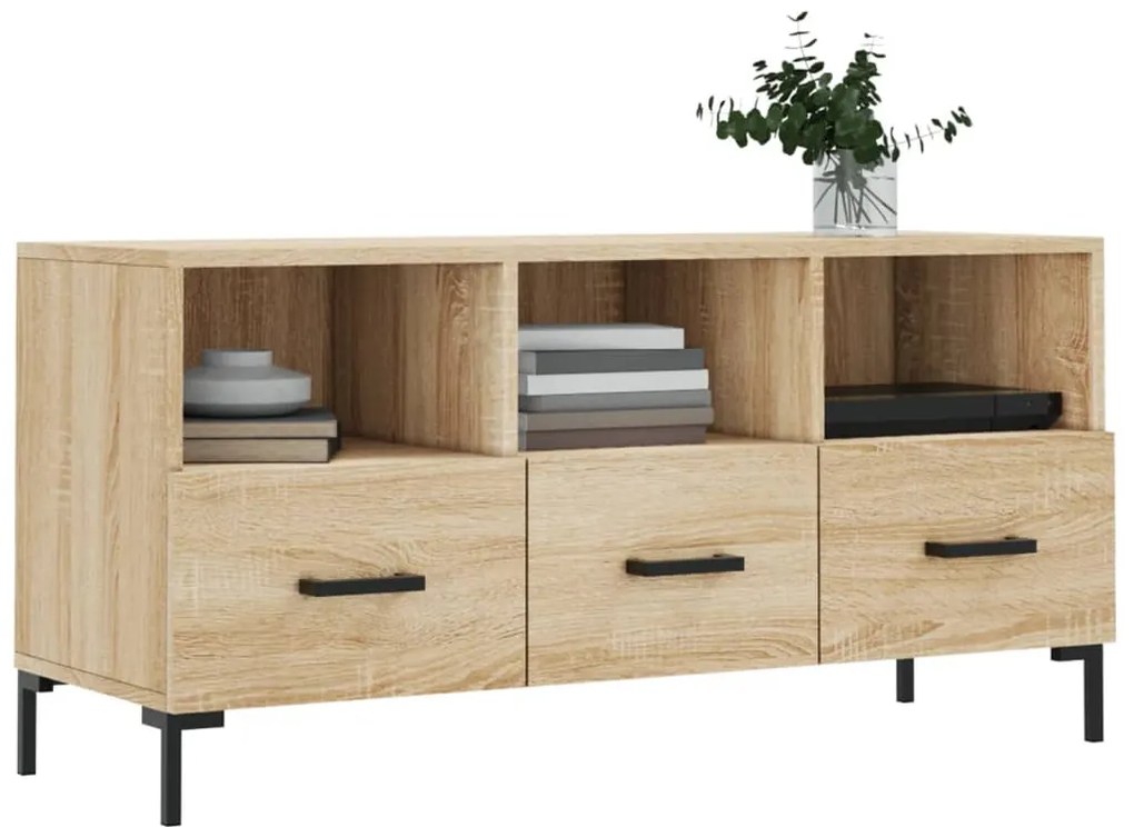 vidaXL Έπιπλο Τηλεόρασης Sonoma Δρυς 102 x 36 x 50 εκ. Επεξεργ. Ξύλο