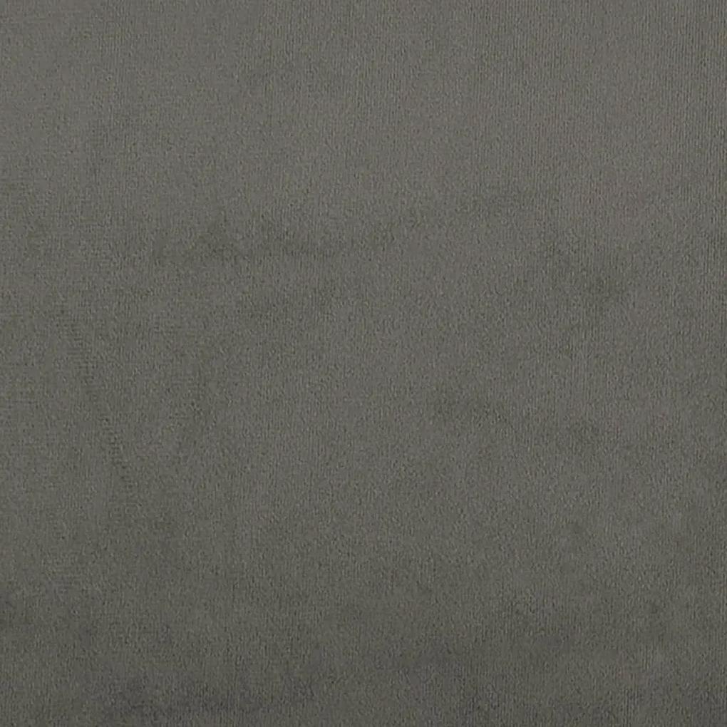 Πλαίσιο Κρεβατιού με Κεφαλάρι Σκ. Γκρι 140x190 εκ. Βελούδινο - Γκρι