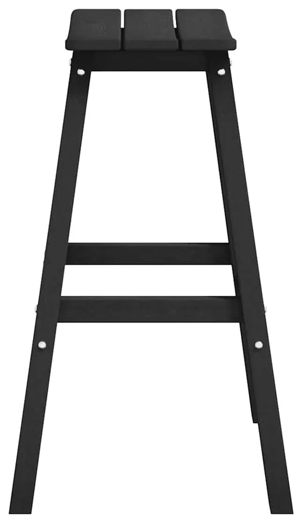 vidaXL Μπαρ σκαμπό 2 pcs Μαύρο 52 x 43 x 73.5εκ Πλαστικό