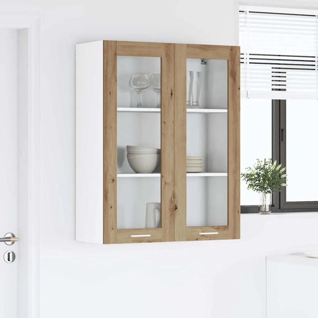 vidaXL Κρεμαστό ντουλάπι με αποθήκευση Artisan Oak 80 x 31 x 100 εκ.