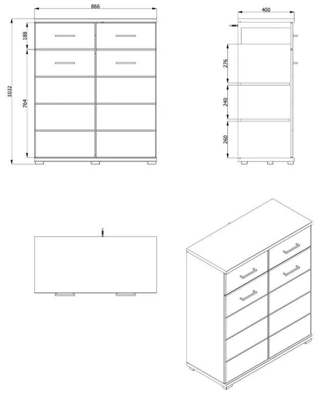 Έπιπλο Εισόδου Lanzarote 2K2F Artisan Oak - Γκρί Μάτ 86,5x40x103 εκ. 86.5x40x103 εκ.