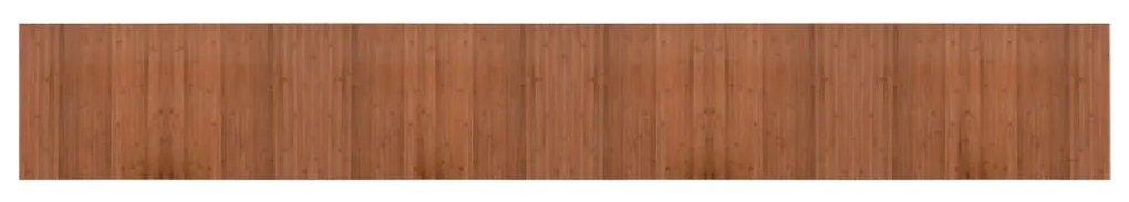 vidaXL Χαλί Ορθογώνιο Καφέ 60 x 400 εκ. Μπαμπού