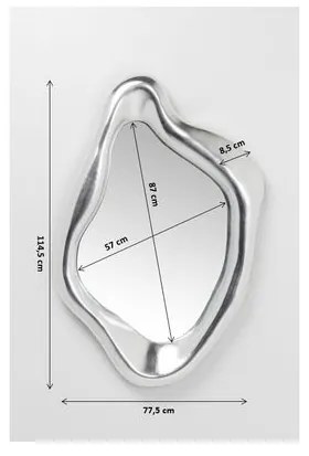 Καθρέφτης Τοίχου Hologram Ασημί 75.5x9x119εκ - Ασημί