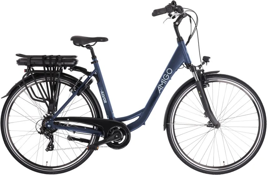 EAlvor D2 28 Inch 50 cm Women 7SP Rim Brakes Matte blueAMIGO