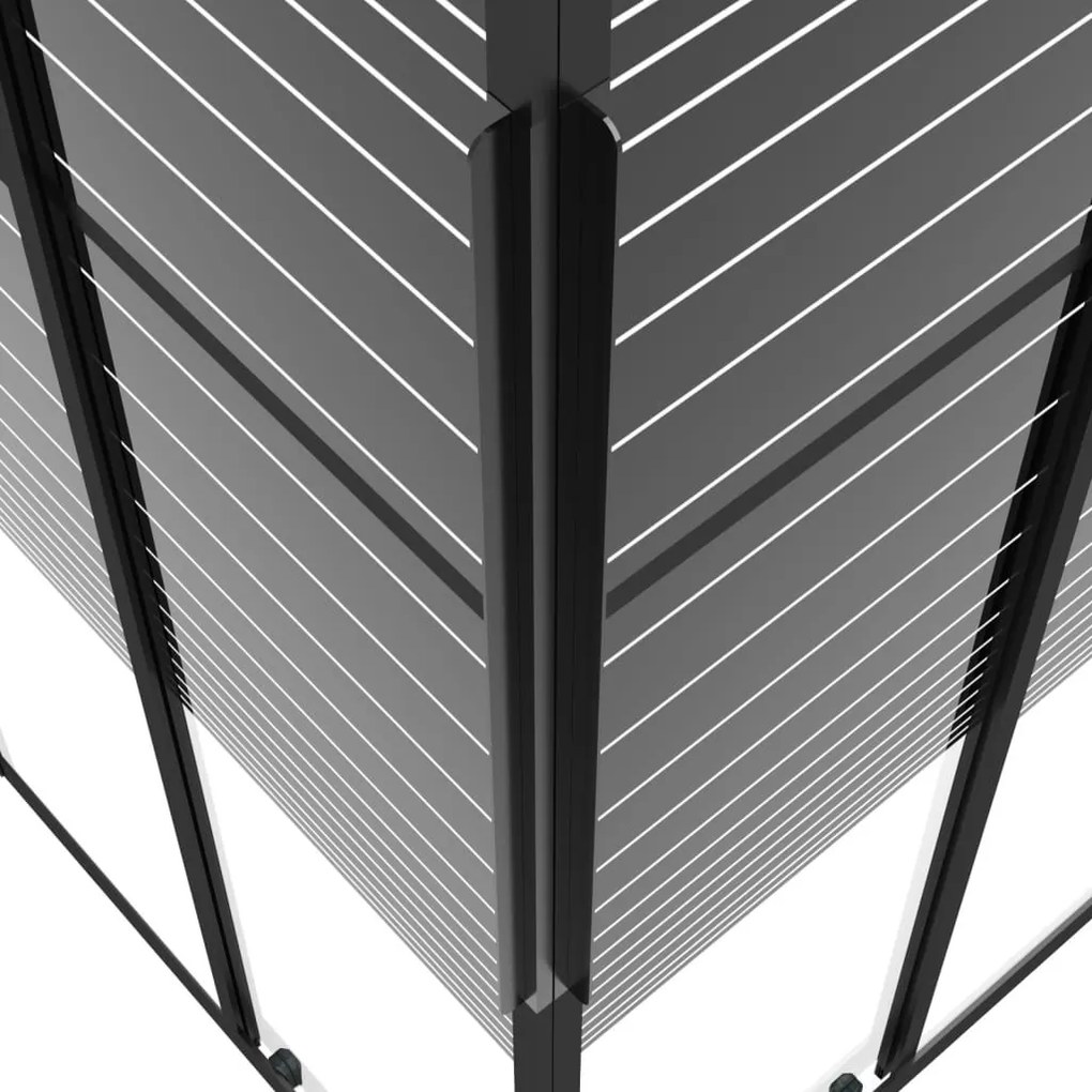 Καμπίνα Ντουζιέρας με Ρίγες Μαύρη 70 x 70 x 180 εκ. από ESG