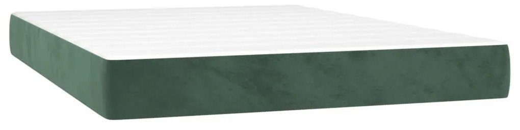 ΚΡΕΒΑΤΙ BOXSPRING ΜΕ ΣΤΡΩΜΑ ΣΚΟΥΡΟ ΠΡΑΣΙΝΟ 140X190ΕΚ. ΒΕΛΟΥΔΙΝΟ 3130898