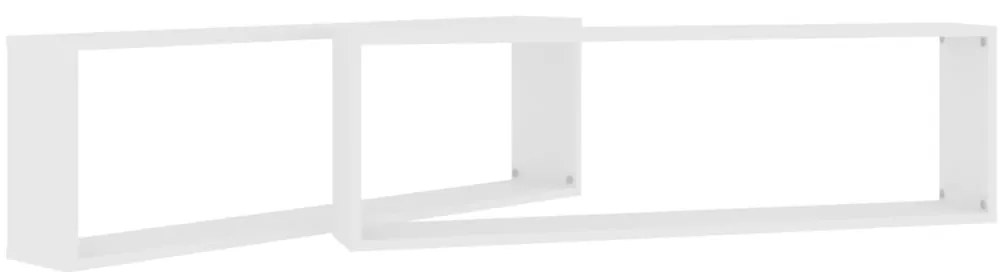 vidaXL Ράφια Κύβοι Τοίχου 2 τεμ. Λευκά 100 x 15 x 30 εκ. Επεξ. Ξύλο