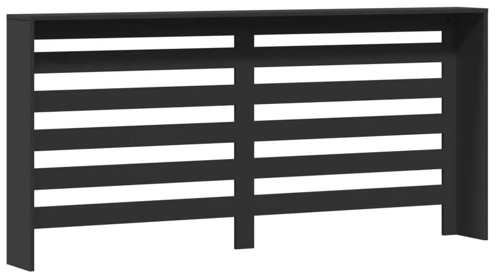 vidaXL Κάλυμμα Καλοριφέρ Μαύρο 175x20x82 εκ. από Επεξεργασμένο Ξύλο