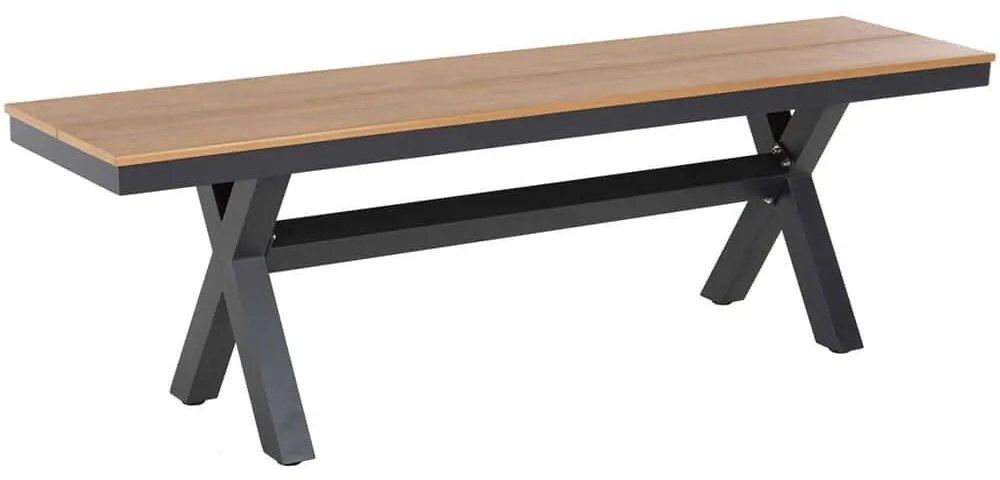 Παγκάκι Tawnee HM6038.01 150x36x45cm Anthracite-Natural