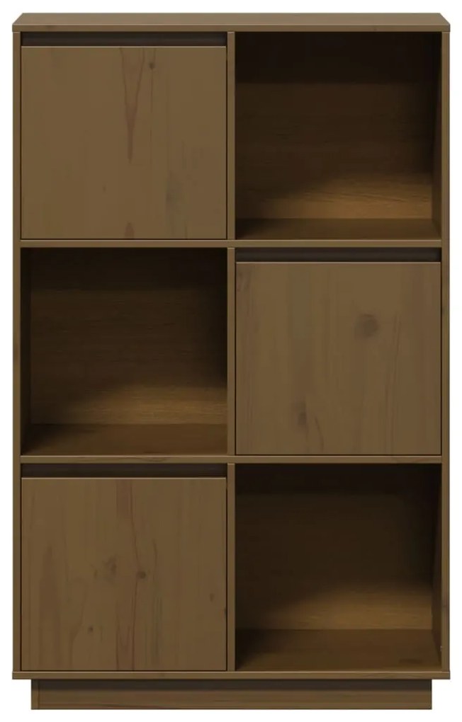 vidaXL Ντουλάπι Ψηλό Μελί 74 x 35 x 117 εκ. από Μασίφ Ξύλο Πεύκου