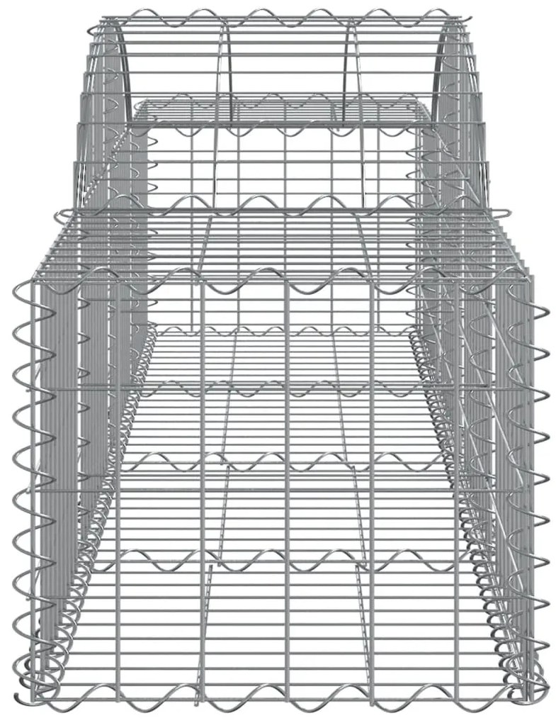 Συρματοκιβώτια Τοξωτά 40 τεμ. 200x50x40/60 εκ. Γαλβαν. Ατσάλι - Ασήμι