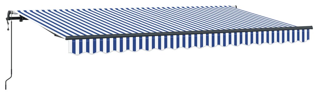 vidaXL Σκηνίτσα Αναδιπλούμενη Μπλε, Λευκό 400 x 200 cm
