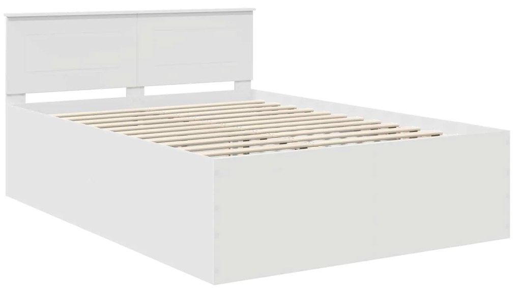 vidaXL Σκελετός Κρεβατιού Λευκό 150 x 200 cm Επεξεργασμένο ξύλο