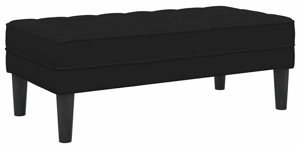 vidaXL παγκάκι με μαξιλάρι Μαύρο 113 x 57 x 39 εκ. Βελούδο