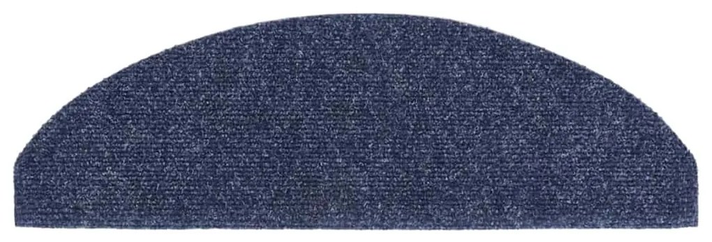 vidaXL Πατάκια Σκαλιών Αυτοκόλλητα 5 τεμ. Μπλε Ημίστρογγυλά Μεγάλα 65x21x4 εκ.