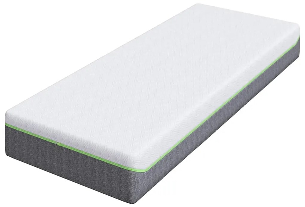 vidaXL Στρώμα Λευκό και Γκρι 70 x 200 cm Τσέπες ελατηρίων
