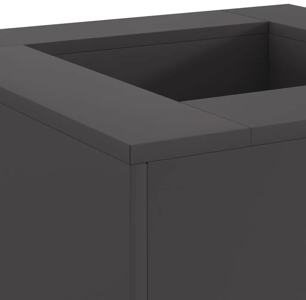 vidaXL Φωτιά Μαύρο 60 x 60 x 30 cm Κρύα έλαση από χάλυβα