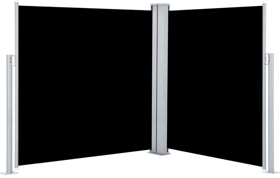 vidaXL Σκίαστρο Πλαϊνό Συρόμενο Μαύρο 140 x 600 εκ.