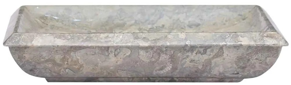 vidaXL Νιπτήρας Γκρι 50 x 35 x 10 εκ. Μαρμάρινος