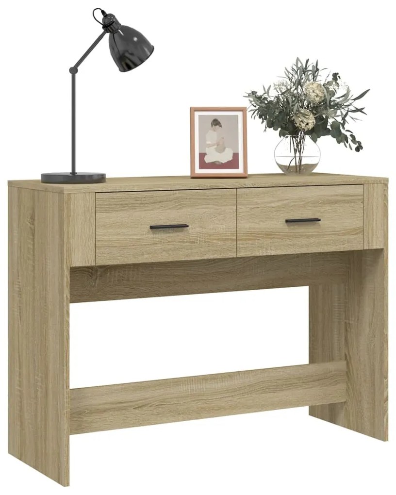 vidaXL Τραπέζι Κονσόλα Sonoma Δρυς 100x39x75 εκ. Επεξεργασμένο Ξύλο