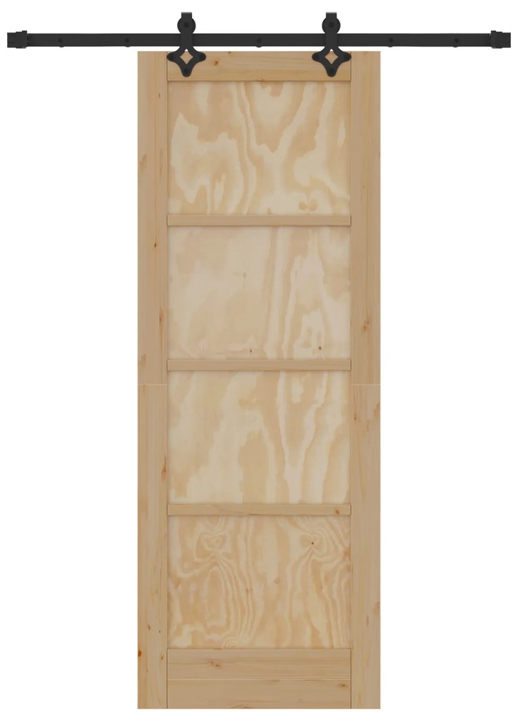 vidaXL Συρόμενη Πόρτα με Σετ Εξαρτημάτων 'ORKDAL'Solid Wood Pine