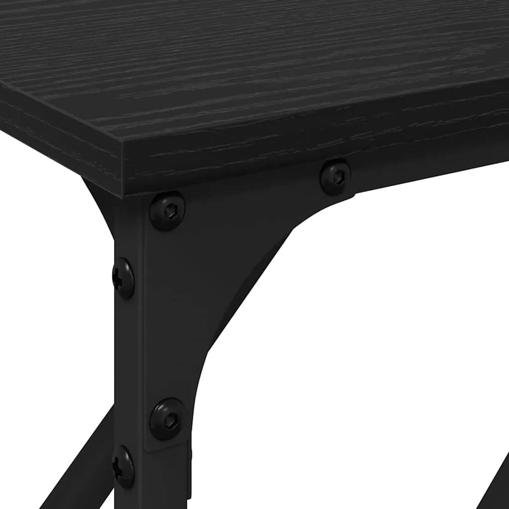 vidaXL Τραπέζι κονσόλας Μαύρη δρυς 180 x 23 x 75 cm