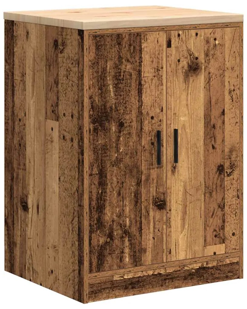 vidaXL ντουλάπι αποθήκευσης γκαράζ 60x51x85 εκ μασίφ ξύλο πεύκο