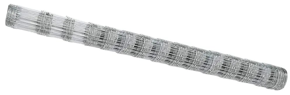 vidaXL Περίφραξη αγρού Ασημί 50 x 1.6 m Γαλβανισμένος χάλυβας