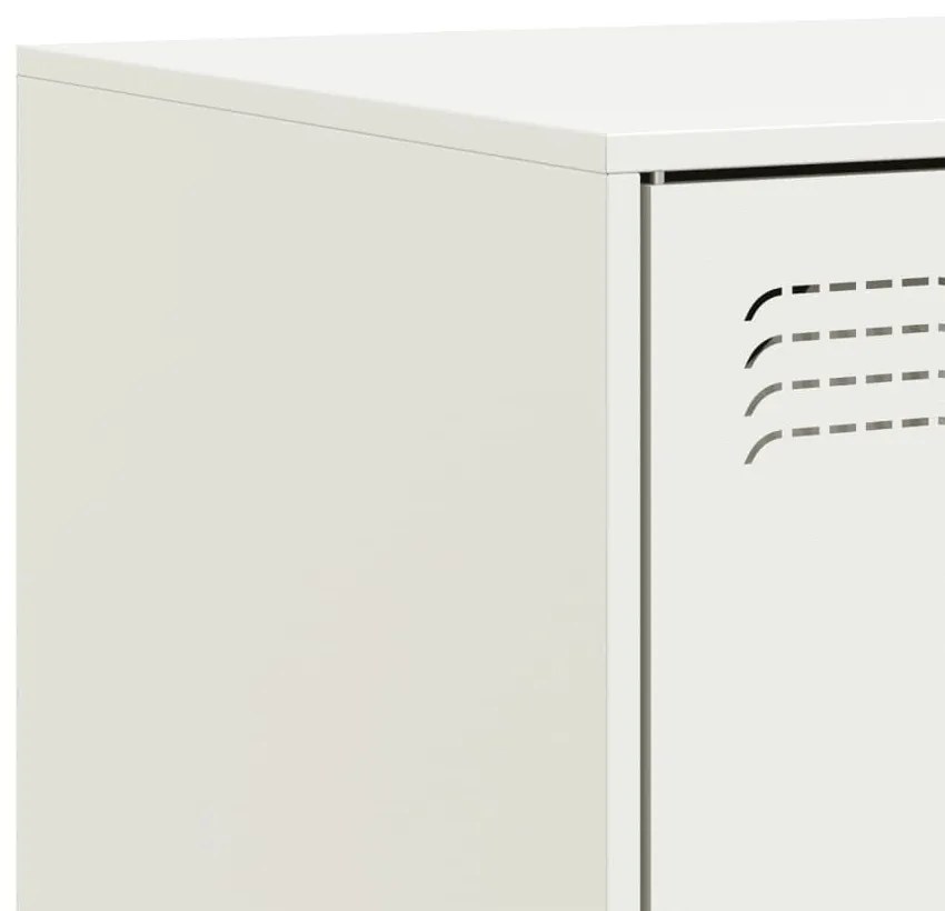 Έπιπλα Τηλεόρασης 2 τεμ. Λευκό 67 x 39 x 44 εκ. από Χάλυβα - Λευκό